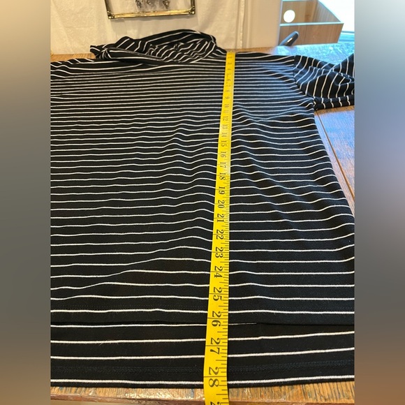 🖤 JONES NEW YORK – Striped Funnel Neck Top (L) - Picture 5 of 7